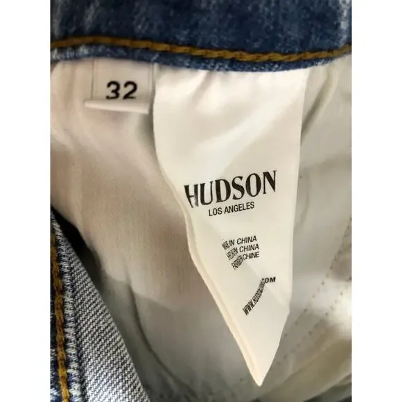 Hudson Gracie Alexandria Shorts Mid Rise Distressed Ripped Cutoff Denim NWOT 32